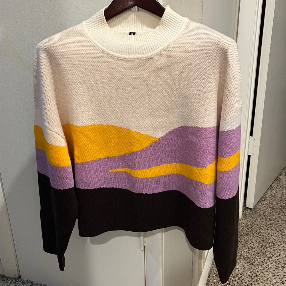 Divided H & M Wave Pattern Knit Sweater XL